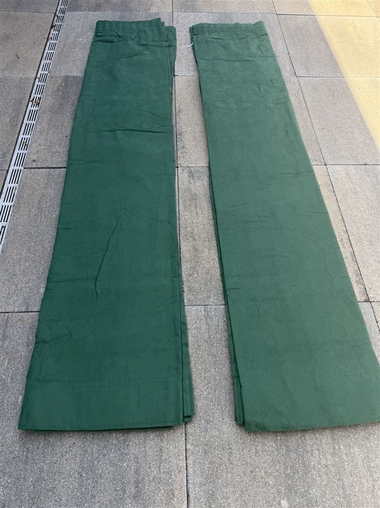 Groene Gordijnen - Paar, Ophalen of Verzenden, Zo goed als nieuw
