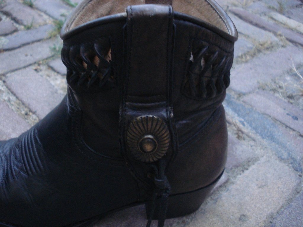 SENDRA BOHO IBIZA FESTIVAL LAARZEN GRATIS VERZENDING POST, Bruin, Verzenden, Lage of Enkellaarzen, Zo goed als nieuw
