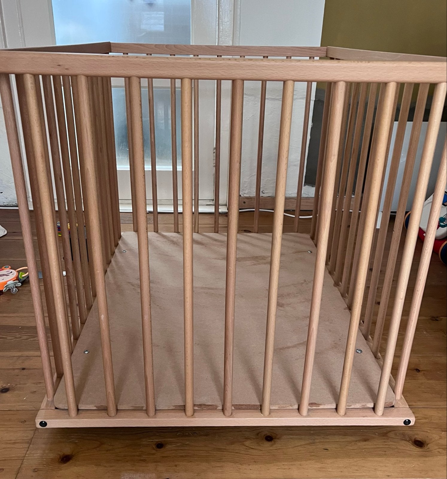 Europe Baby Arike II Box met matras en wieltjes, Kinderen en Baby's, Ophalen, Gebruikt, Rechthoekig, In hoogte verstelbaar