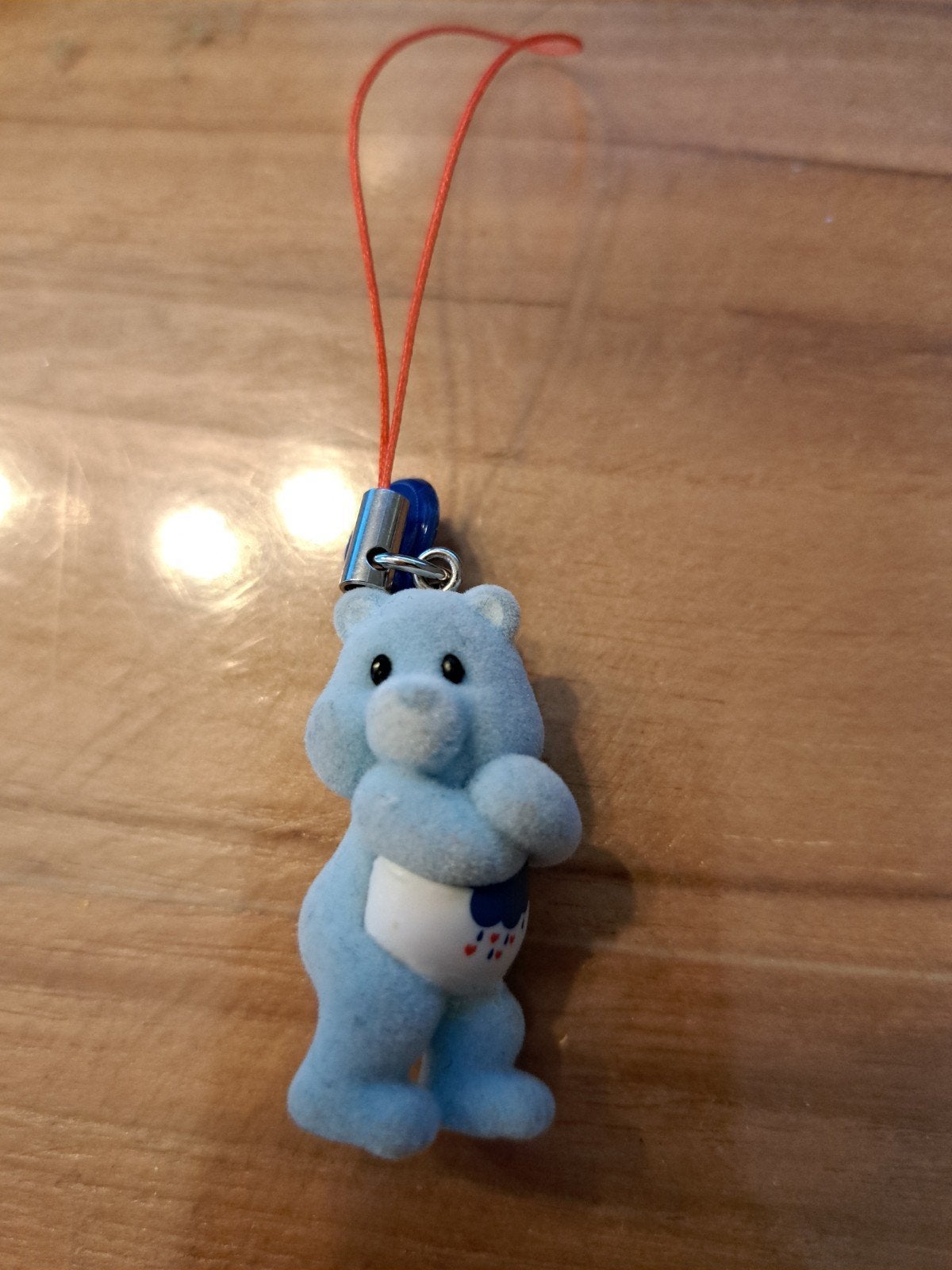 Vintage care Bear sleutelhanger - Blauwe beer met wolkje, Ophalen of Verzenden, Gebruikt