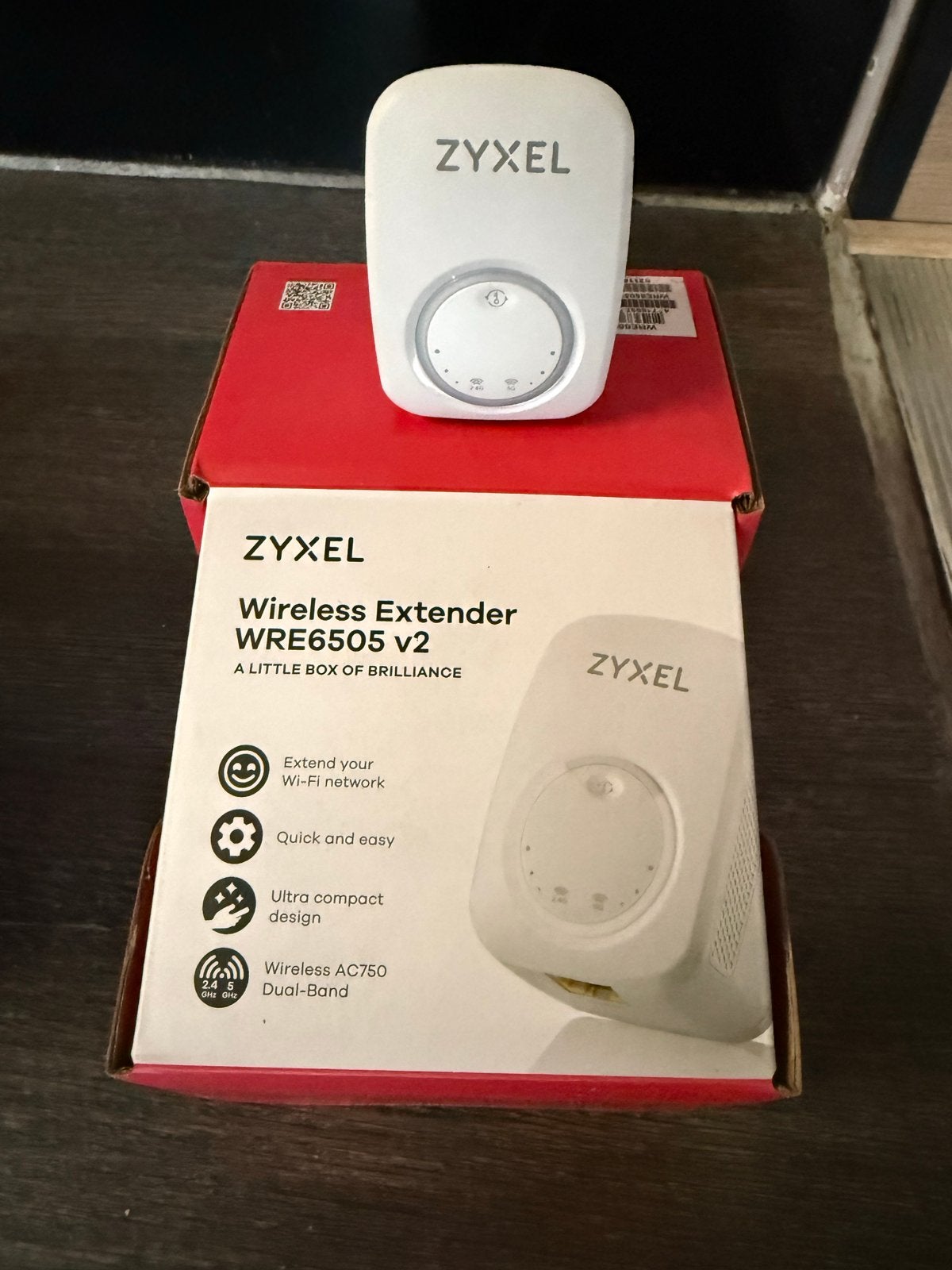 Zyxel Wireless Extender WRE6505 v2 Dual-Band AC750, Ophalen of Verzenden, Zo goed als nieuw