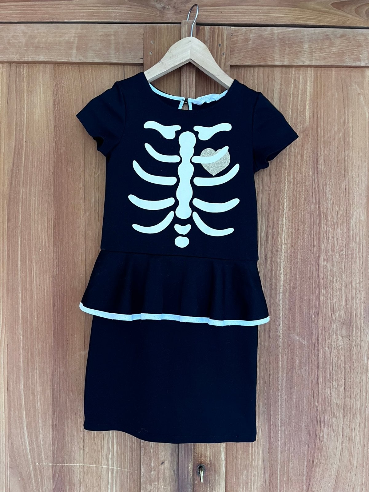 H&M Halloween Skelet Jurk Maat 134/140, Ophalen of Verzenden, Zo goed als nieuw, Meisje
