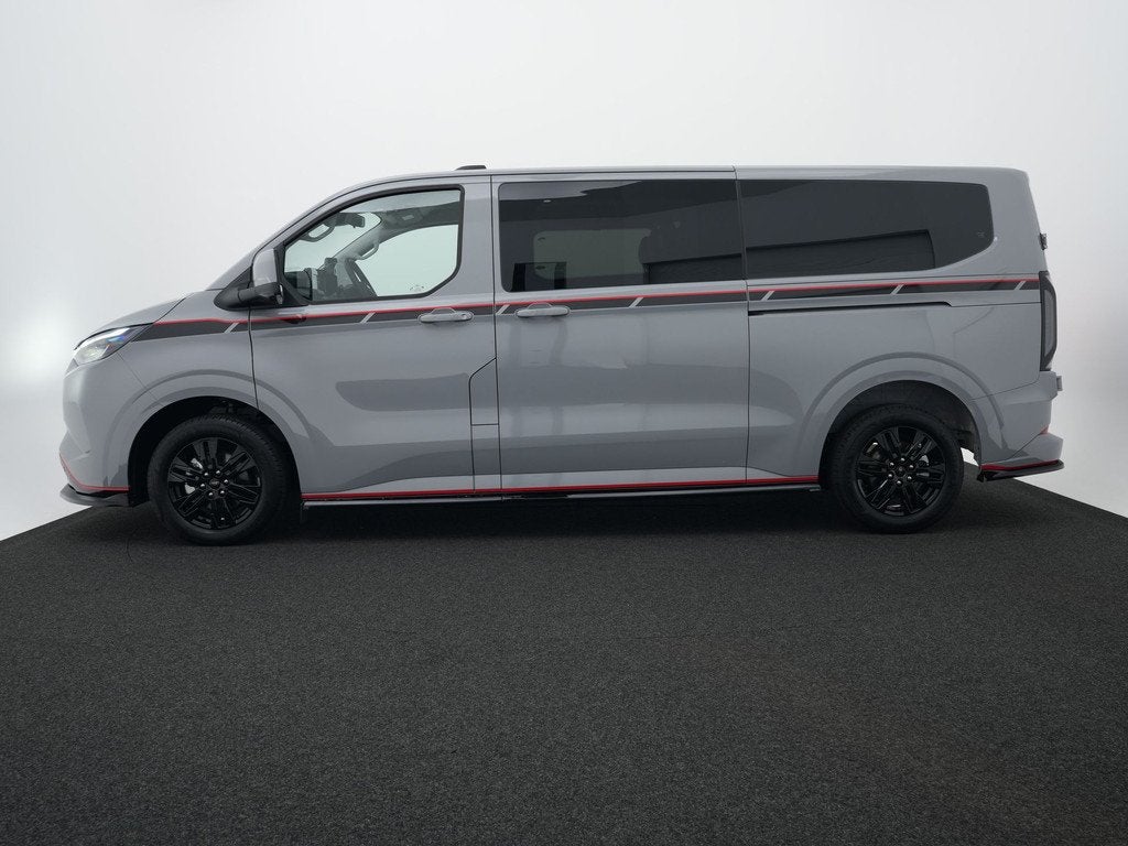 Ford Transit Custom 320 2.5 PHEV L2H1 Grey Platinum DC | 360, Auto's, Bestelauto's, Automatische klimaatregeling, Zwart, 4 cilinders