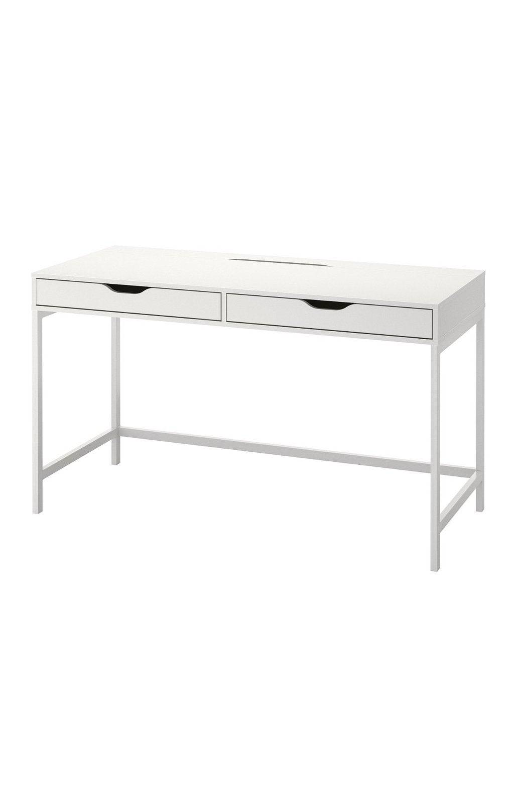 IKEA Bureau met lades - Wit, 132x58 cm, Ophalen, Gebruikt, Met lades, Spaanplaat of MDF