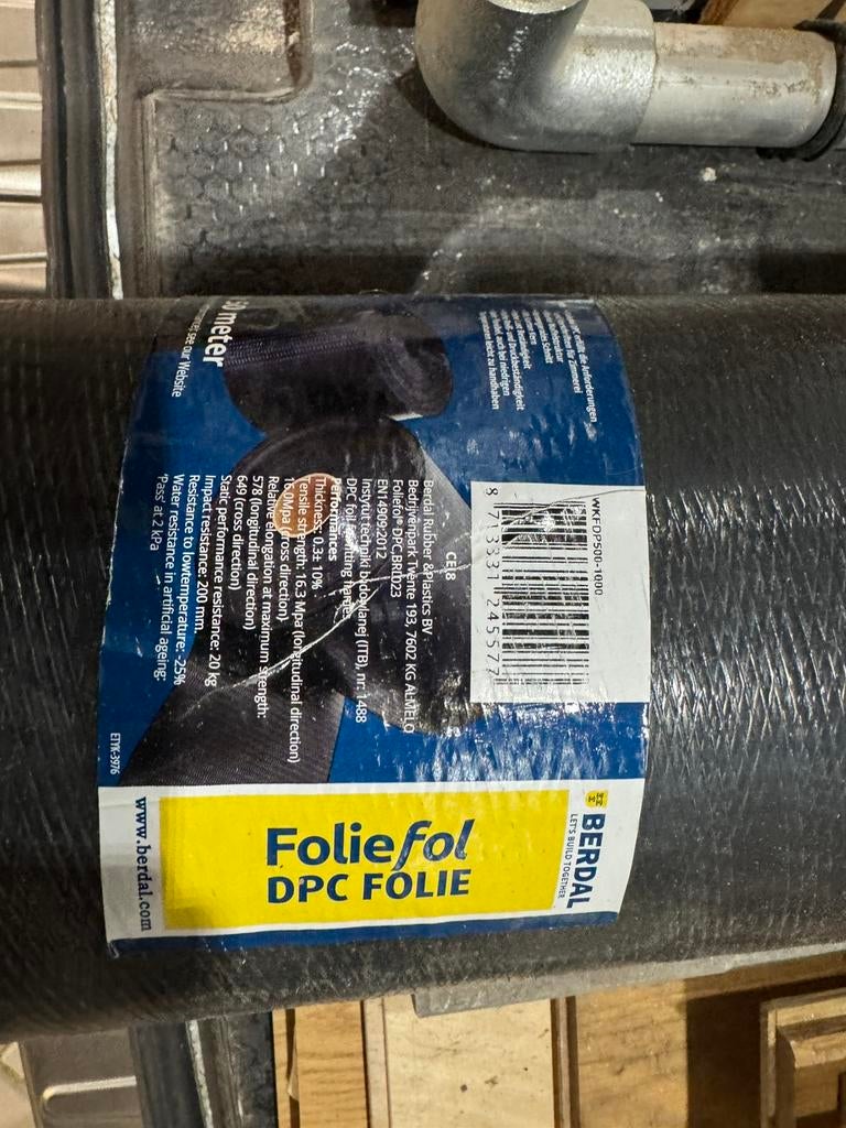 Dpc 1 meter en 50 meter lang, Doe-het-zelf en Verbouw, Isolatie en Afdichting, Minder dan 4 cm, Overige materialen, Nieuw, Ophalen of Verzenden
