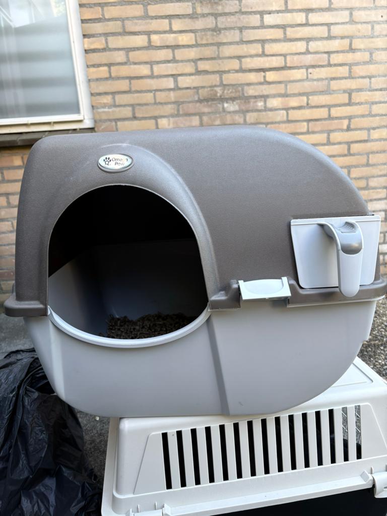 Omega paw kattenbak, Dieren en Toebehoren, Ophalen of Verzenden, Zelfreinigend, Zo goed als nieuw, Open