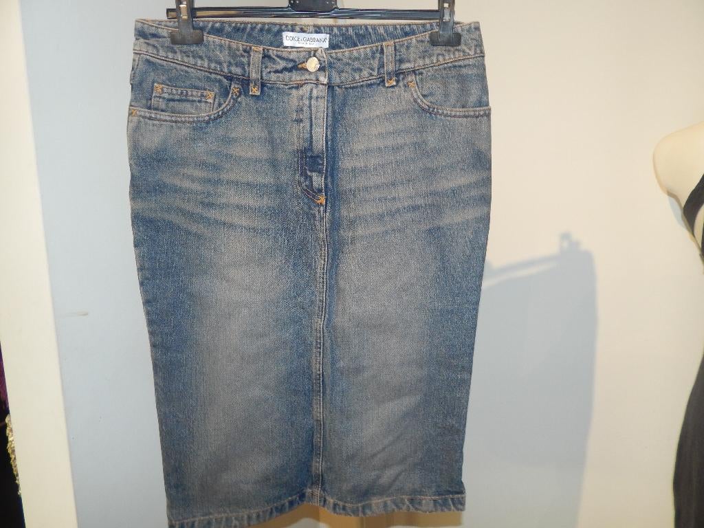 Dolce & Gabbana jeans rok blauw vintage eerstelijns IT 44