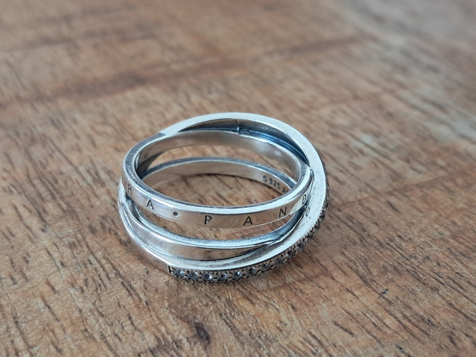 Pandora 925 3 rings ring, maat 58, Ophalen, 18 tot 19, Zo goed als nieuw, Dame