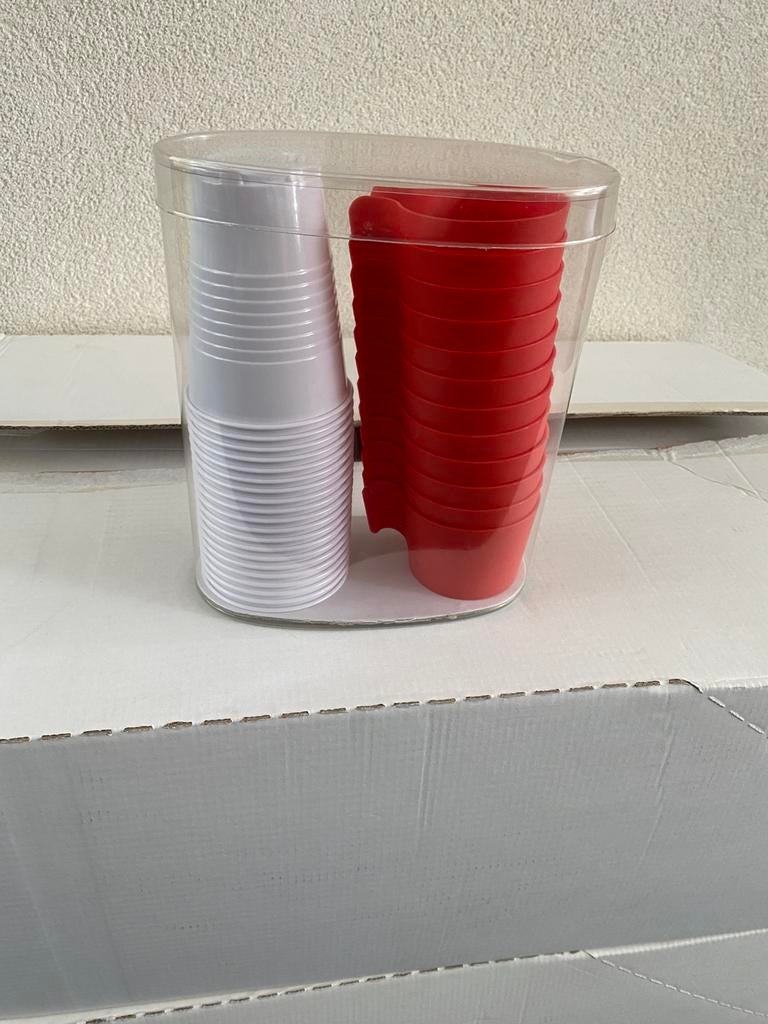 Bekerhouders + bekers sets – ideaal voor feestjes! BBQ !, Huis en Inrichting, Keuken | Servies, Nieuw, Overige typen, Overige stijlen