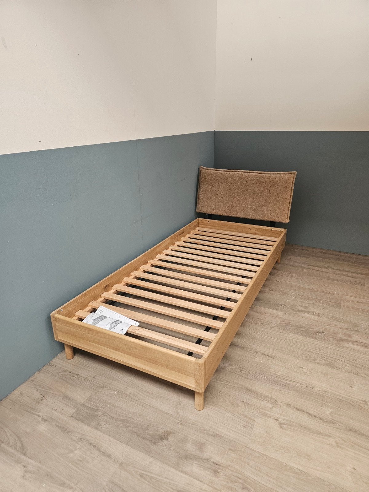 Vipack Forrest bed 90x200, inclusief lattenbodem, eiken, Ophalen, 90 cm, Eenpersoons, Zo goed als nieuw