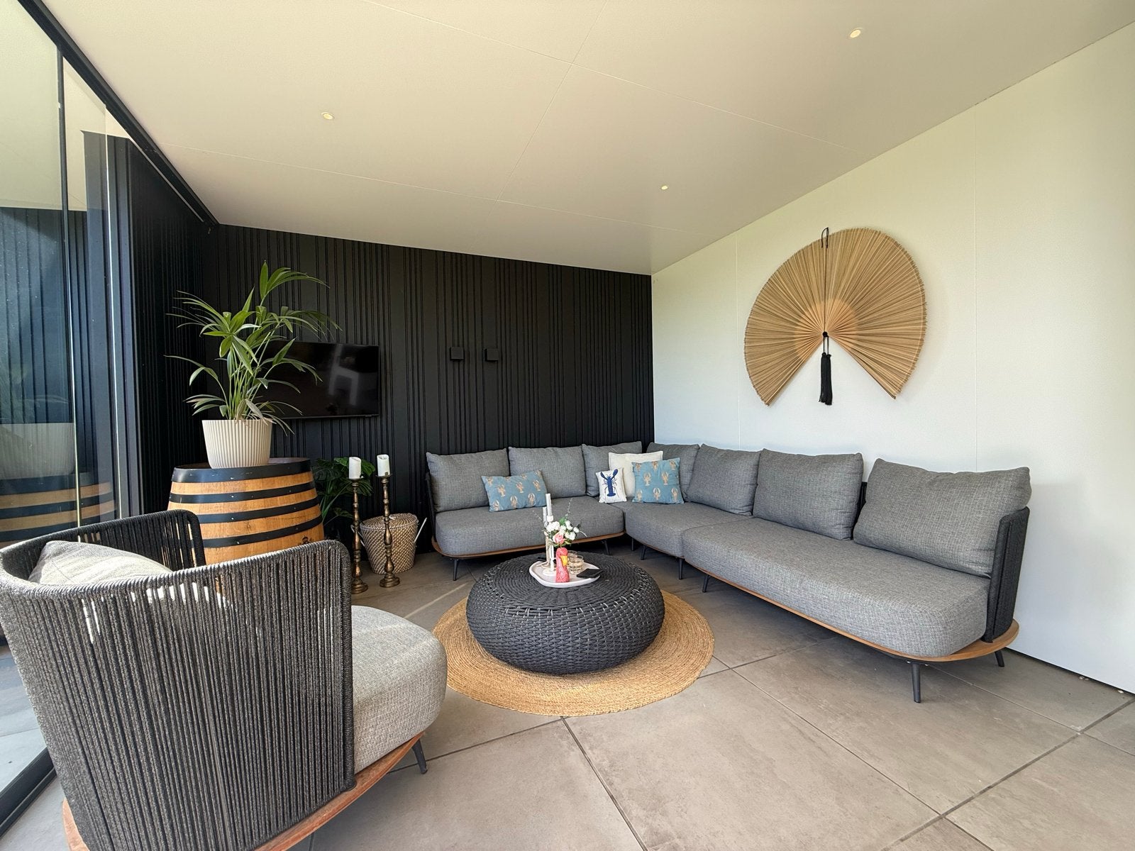 4 Seasons Outdoor Positano loungeset + tuinset, Ophalen, Gebruikt, Meer dan 8 zitplaatsen, Loungeset