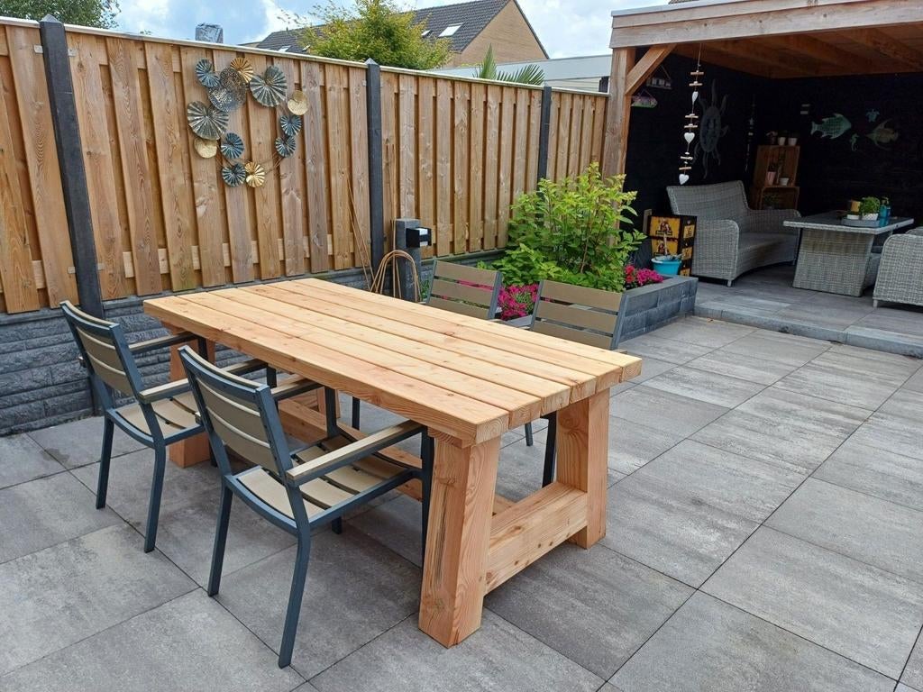 Op maat gemaakte Douglas tuintafels., Ophalen of Verzenden, Nieuw, Hout