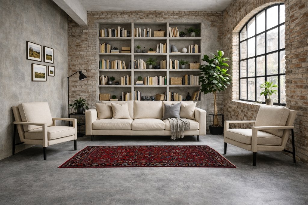Perzisch tapijt - Sarouk - 218 x 128 cm - Handgeknoopt, -, -, 200 cm of meer, Zo goed als nieuw