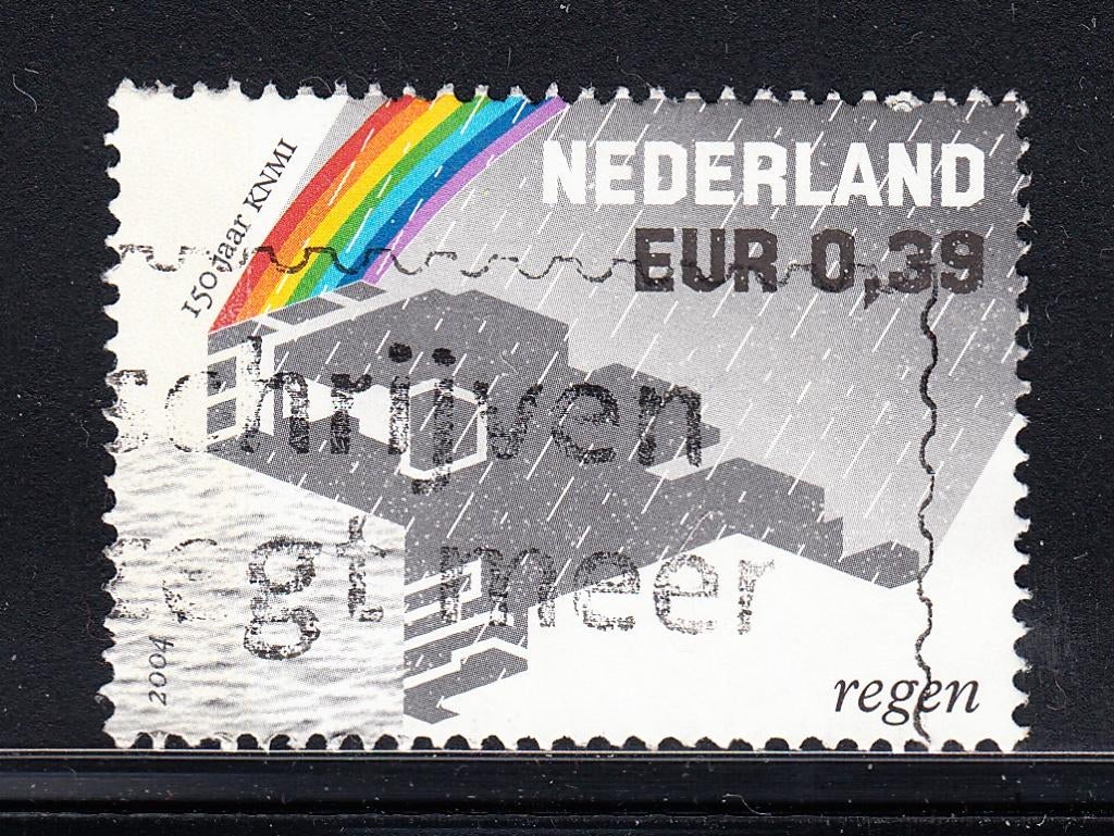 3386 - Nederland nvph 2248 gestempeld , 150 jaar KNMI  Regen, Verzenden, Na 1940, Gestempeld