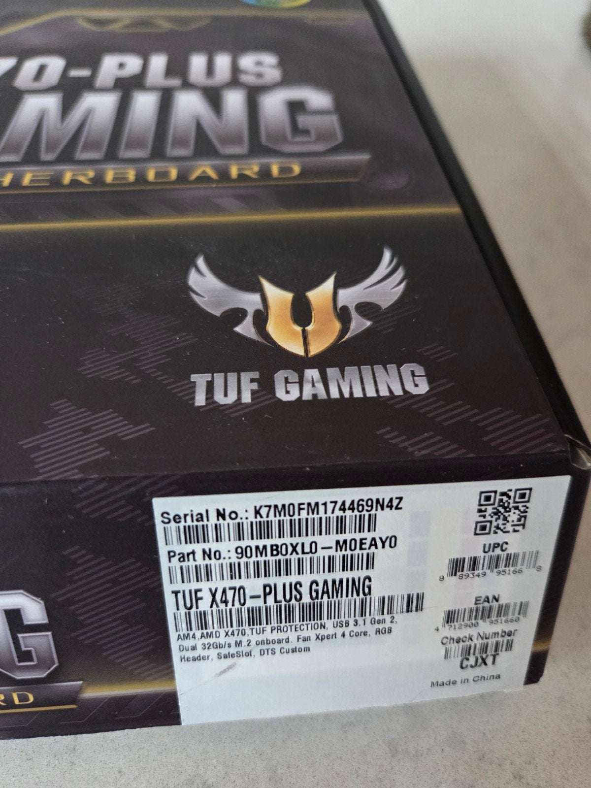 TUF / Motherboard - X470-Plus Gaming - Nieuw, Computers en Software, Ophalen of Verzenden, Zo goed als nieuw, DDR4