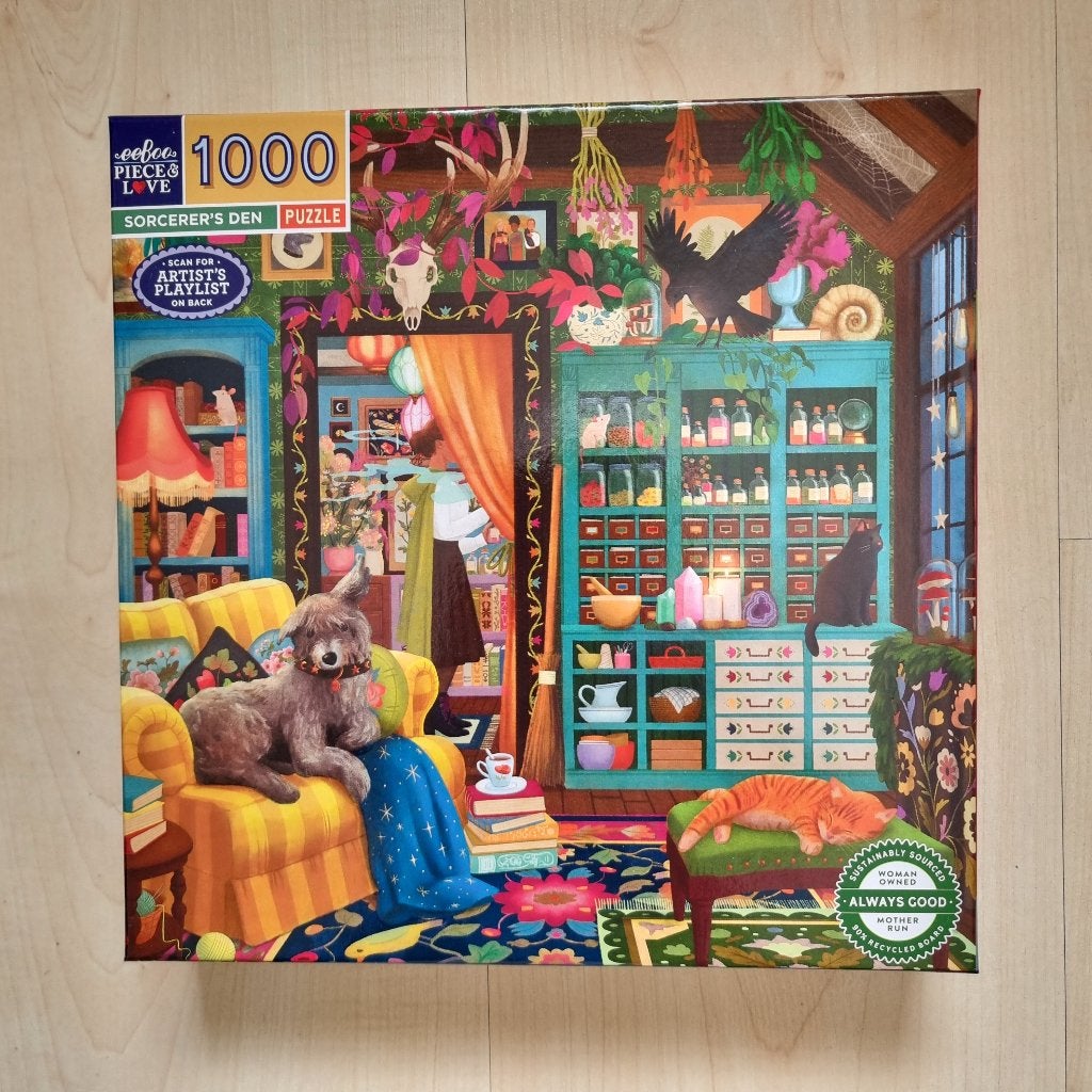 Eeboo - Sorcerer’s den, Hobby en Vrije tijd, Denksport en Puzzels, Ophalen of Verzenden, 500 t/m 1500 stukjes, Zo goed als nieuw