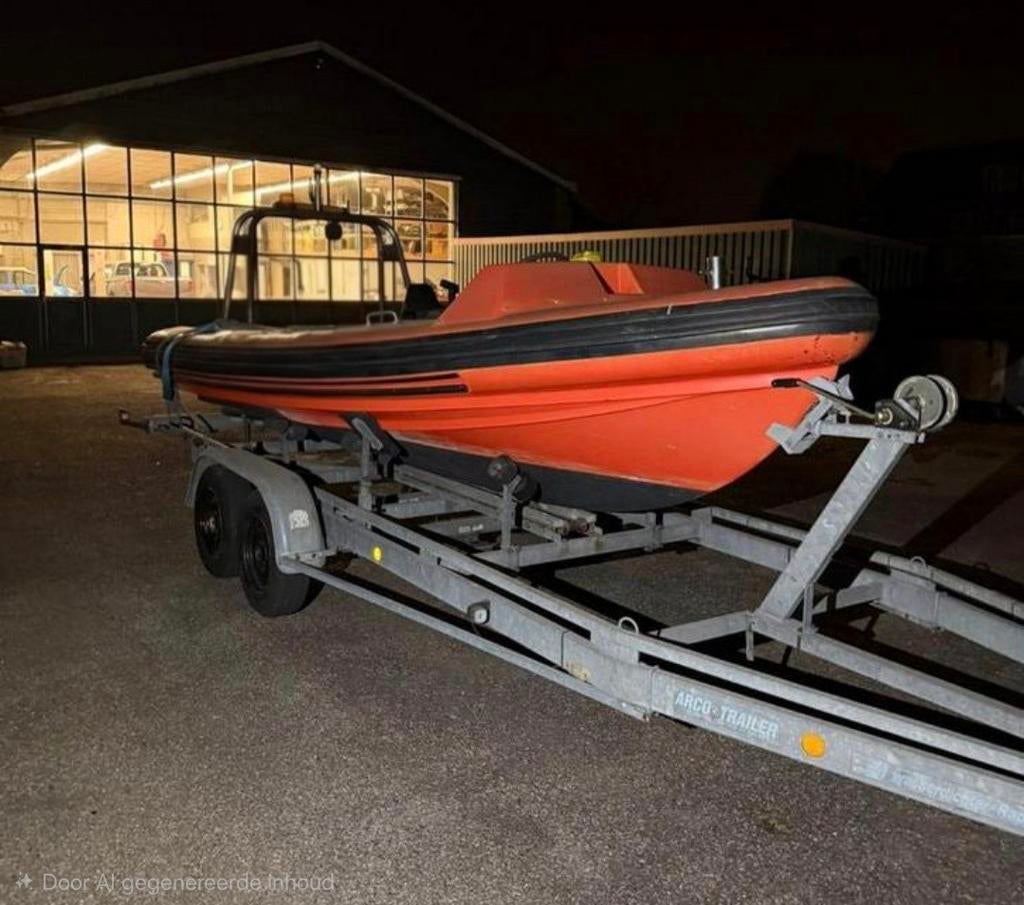 Snelle reddingsboot, Ophalen, Gebruikt, 50 pk of meer, Buitenboordmotor