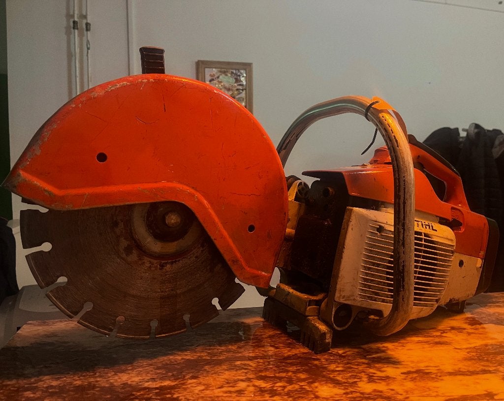 Stihl TS 400 bandenzaag doorslijper + diamantschijf + beurt, Stihl, Gebruikt, Overige typen, Ophalen of Verzenden