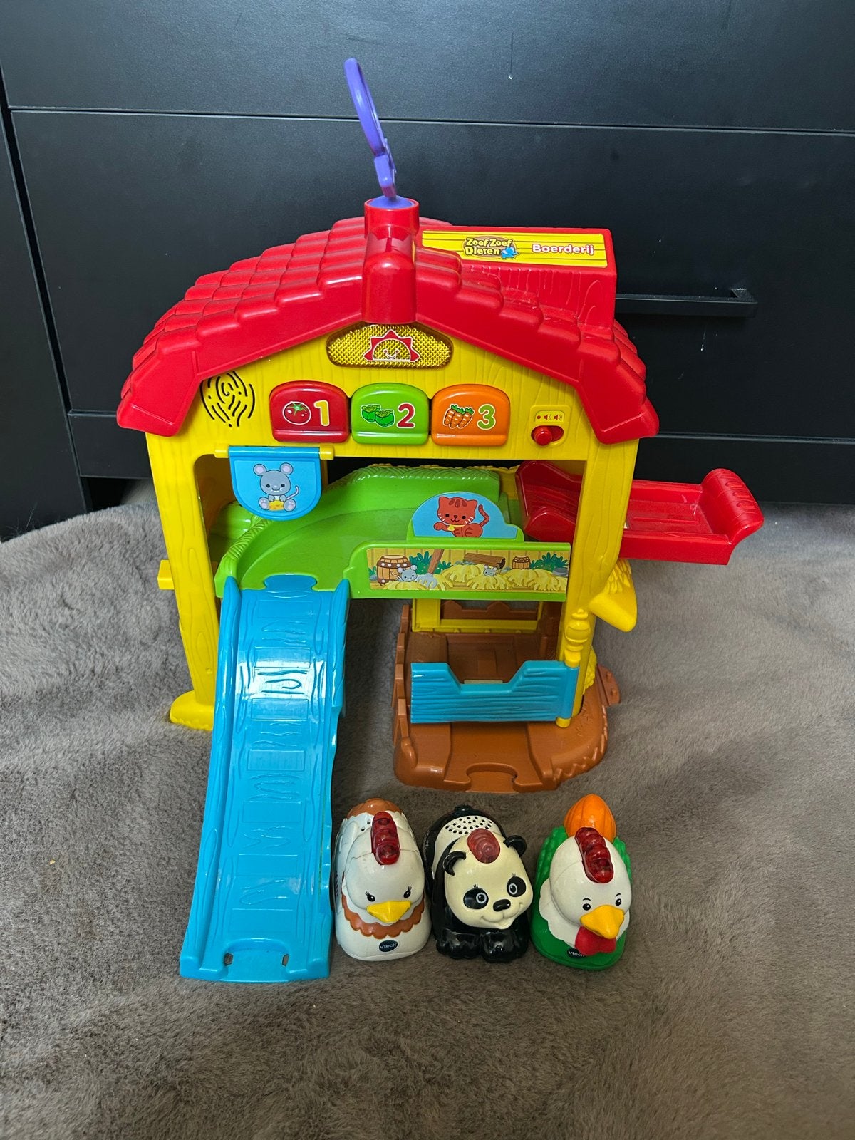 VTech Zoef Zoef Dieren Boerderij met 3 dieren, Ophalen of Verzenden, Gebruikt, Overige typen, Met wieltjes