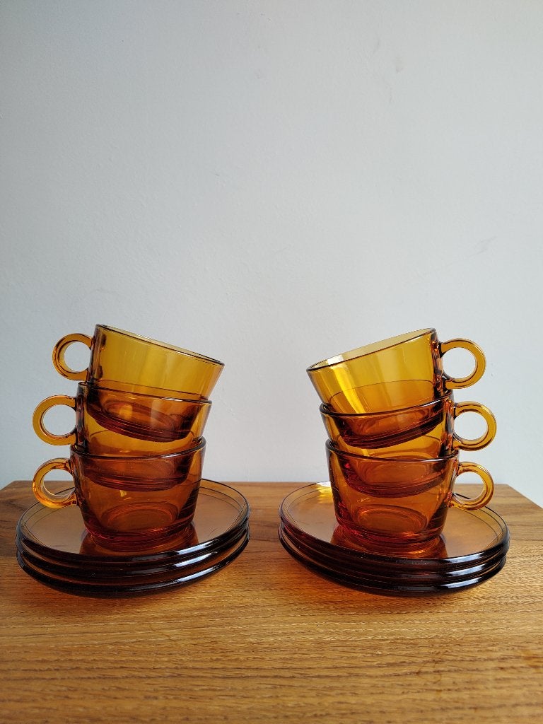 Vintage set kop en schotel Vereco France, Ophalen of Verzenden