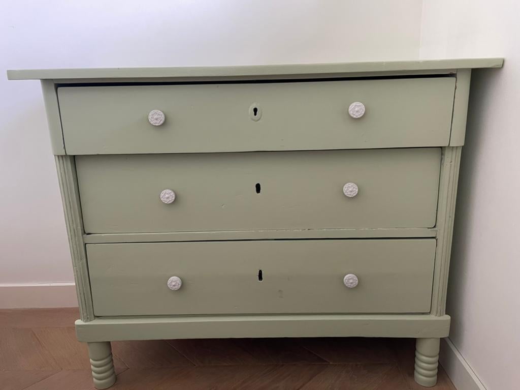 Vintage ladekast / commode, Huis en Inrichting, Kasten | Ladekasten, Ophalen, Gebruikt, 100 tot 150 cm, 3 of 4 laden