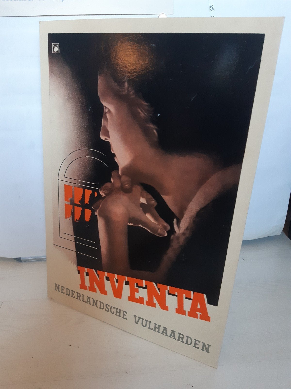 INVENTA haarden kartonnen display, Verzamelen, Verzenden, Gebruikt, Reclamebord