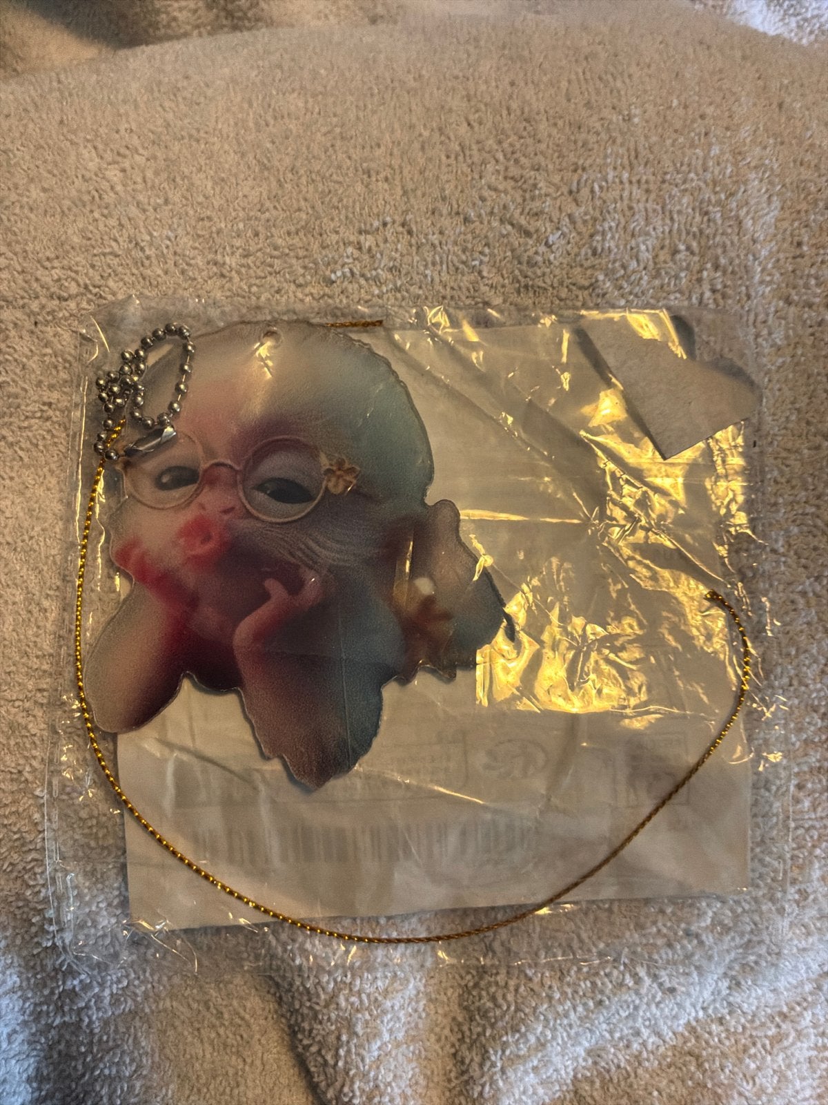Leuke sleutelhanger/hanger van een baby met bril, Ophalen, Nieuw