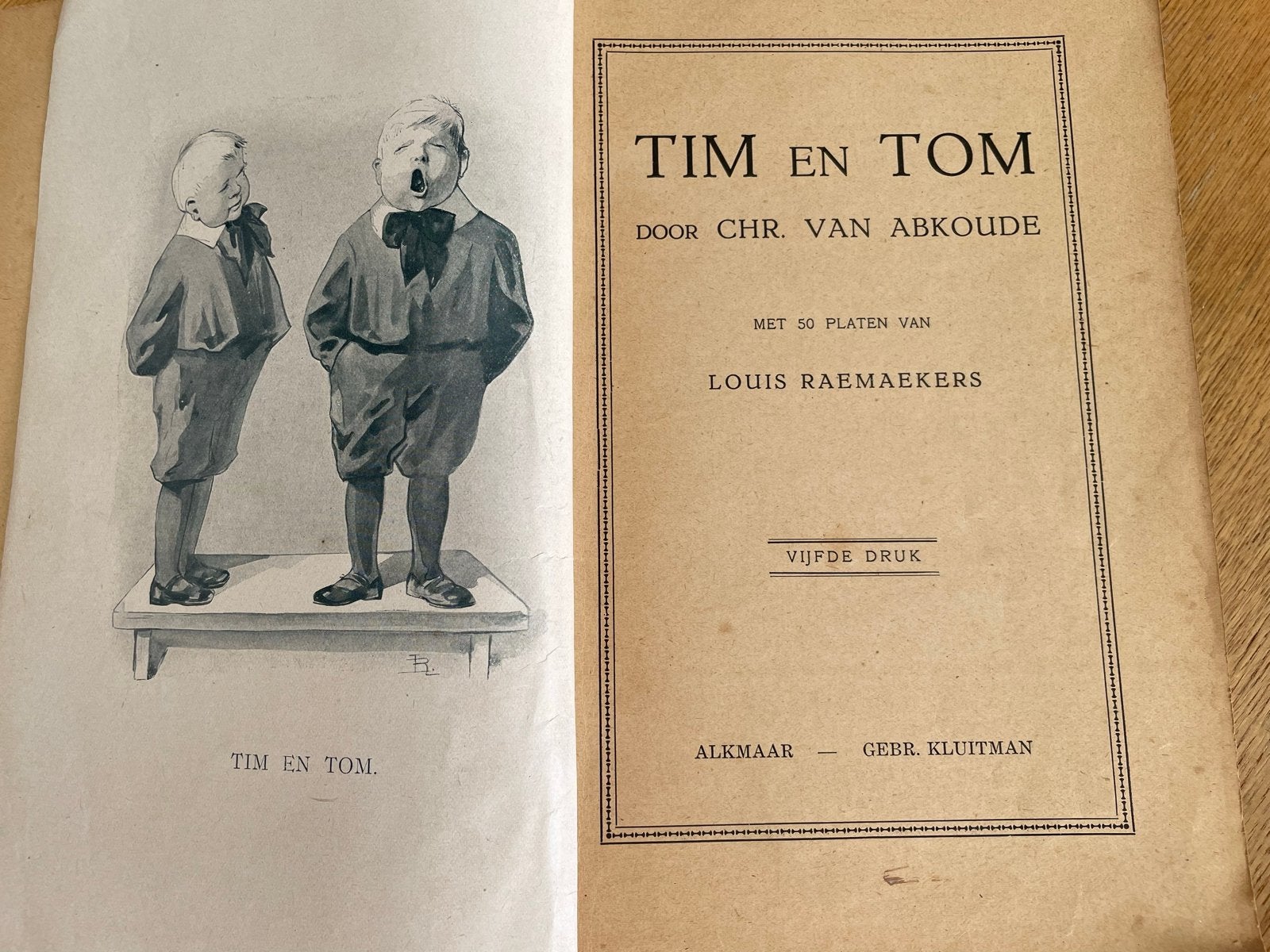 Tim en Tom - Vijfde Druk - Chr. van Abkoude, Ophalen of Verzenden, Gelezen, Fictie algemeen