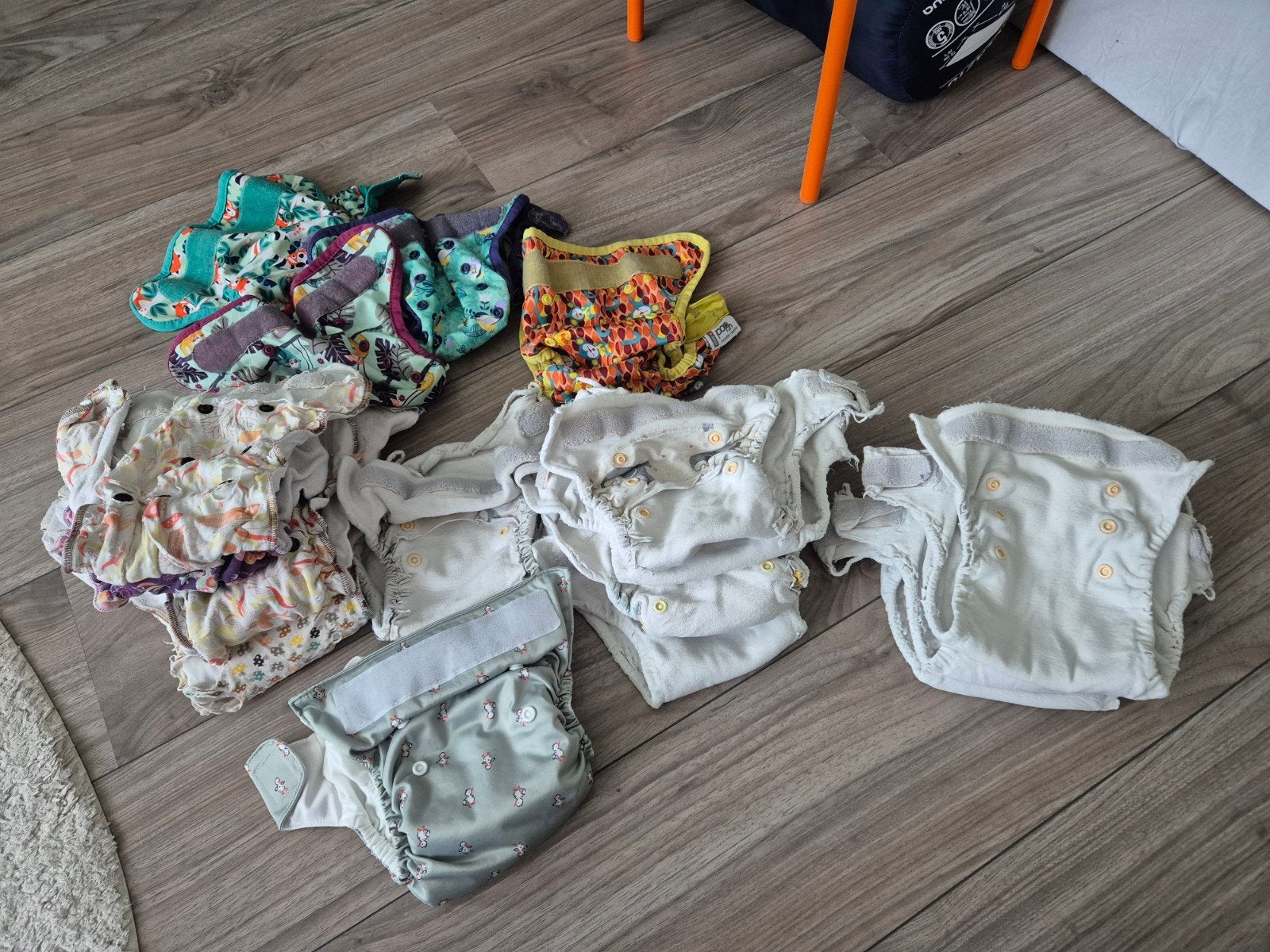 Wasbare luiers van oa HuDa en Petit Lulu (kapot), Kinderen en Baby's, Ophalen of Verzenden, Gebruikt, Petit lulu, Jongetje of Meisje