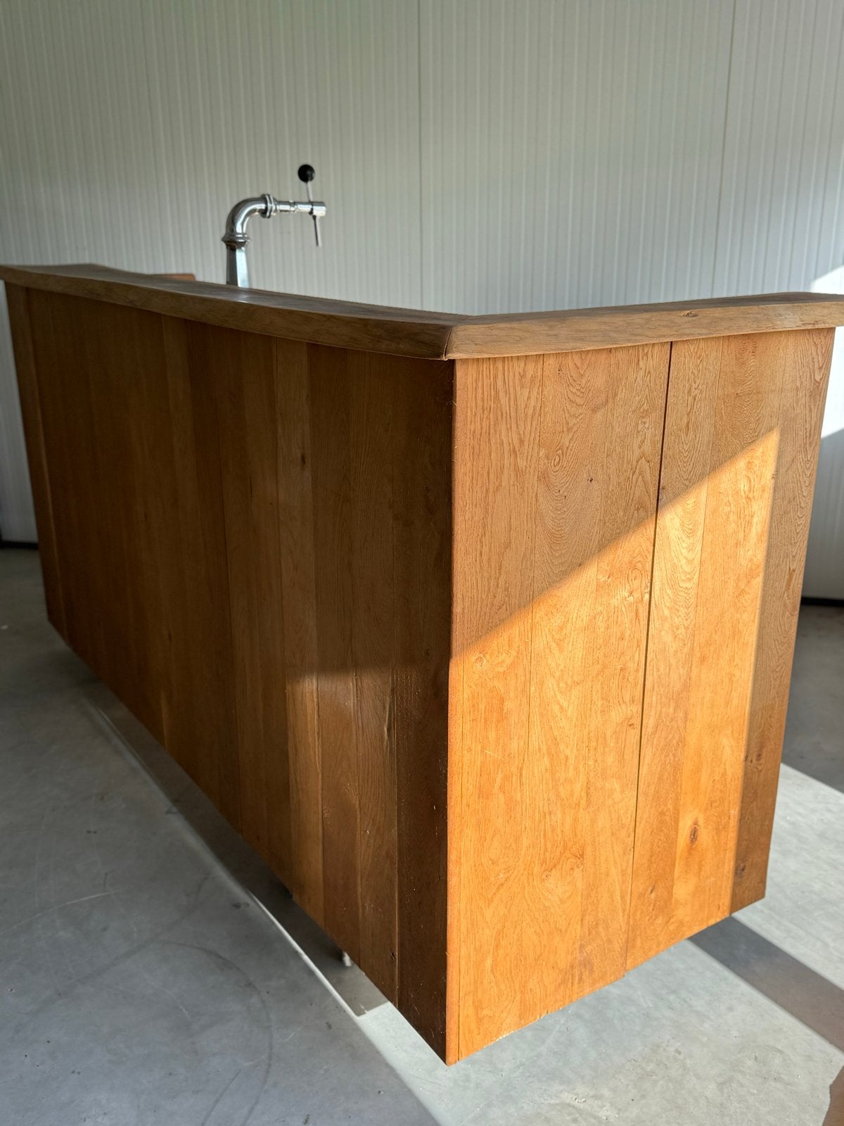 Eiken Houten Bar met Tapkraan en Koeling, Ophalen, Gebruikt