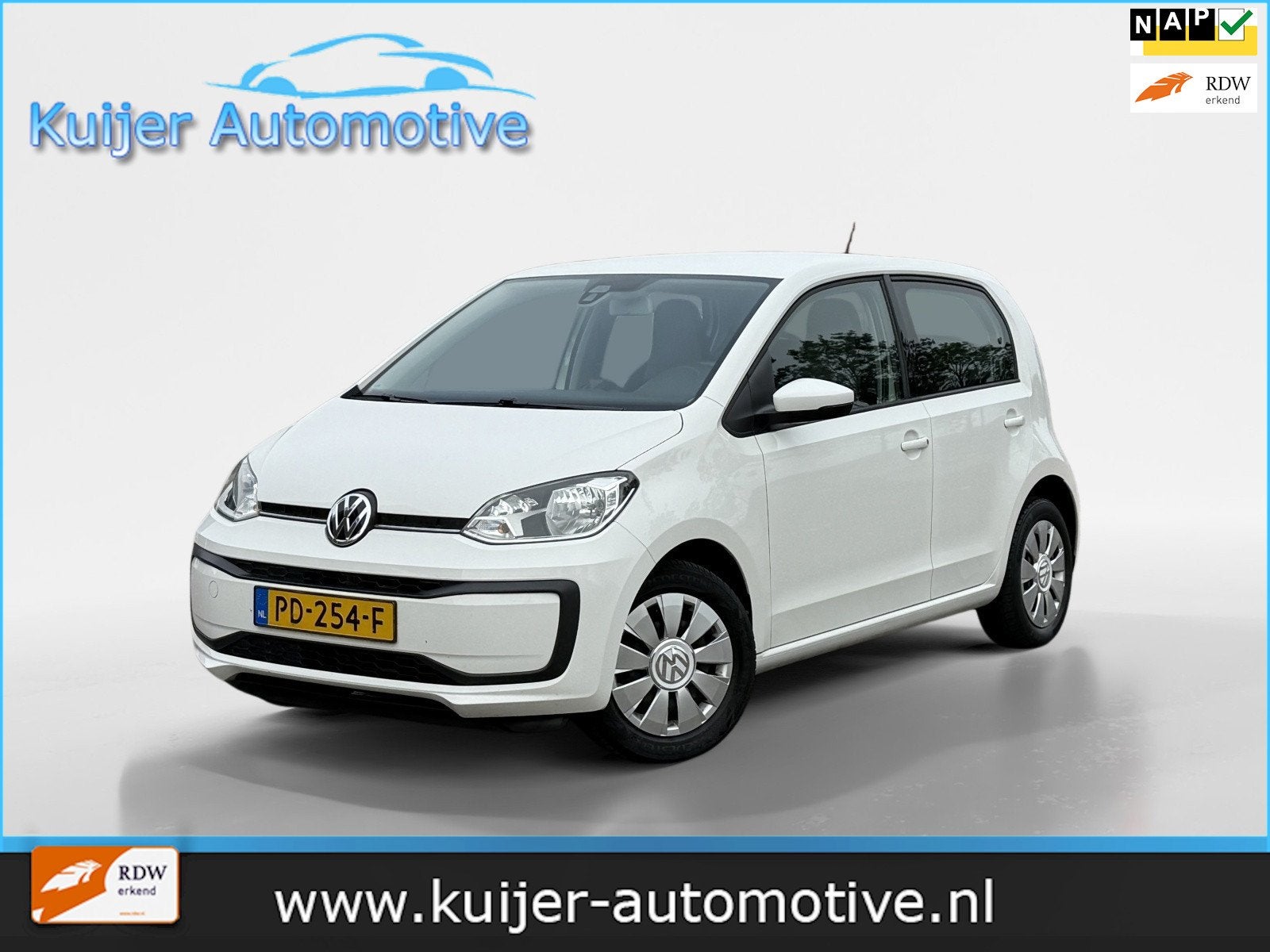 Volkswagen Up! 1.0 BMT move up!, Auto's, Voorwielaandrijving, Stof, Gebruikt, Wit