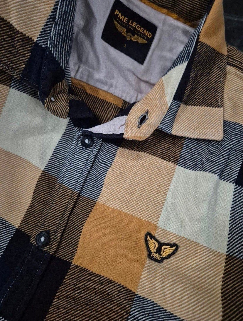Pme legend overhemd blouse flanel maat L, ., Zo goed als nieuw, Halswijdte 41/42 (L), .