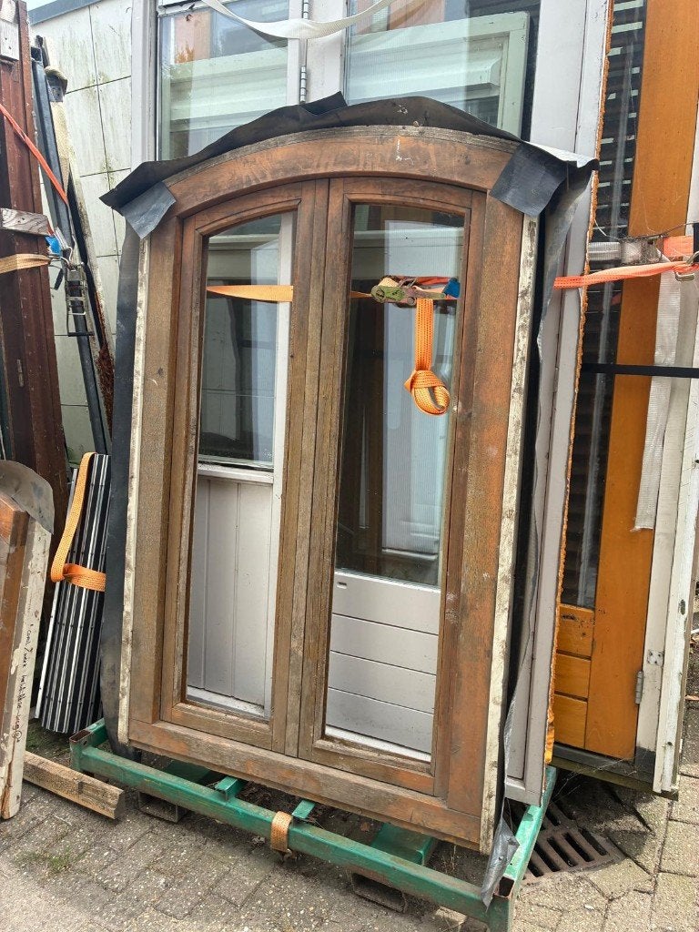 Eiken toogkozijnen, Doe-het-zelf en Verbouw, Kozijnen en Schuifpuien, Gebruikt, Raamkozijn, 150 tot 225 cm, Hout