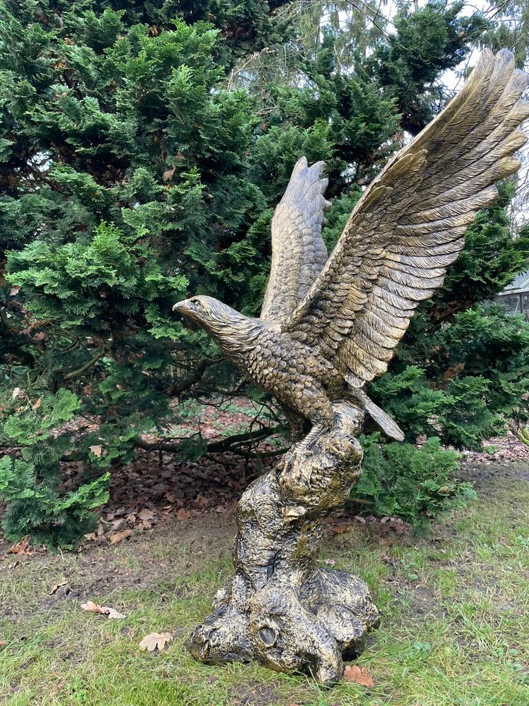 Adelaar arend Antiekgoud beeld vogel tuin bos zwembad, Tuin en Terras, Ophalen, Nieuw, Kunststof, Dierenbeeld