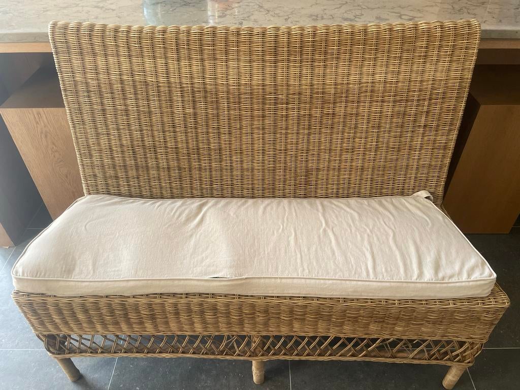 Eetbank Riviera Maison St. Malo, Ophalen, Gebruikt, Riet of Rotan, 100 tot 125 cm
