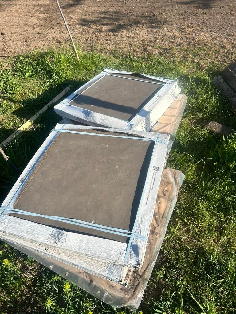 Restpartij beige keramische terrastegels 80x80x3, Ophalen, Keramiek, Nieuw, 5 tot 10 m²