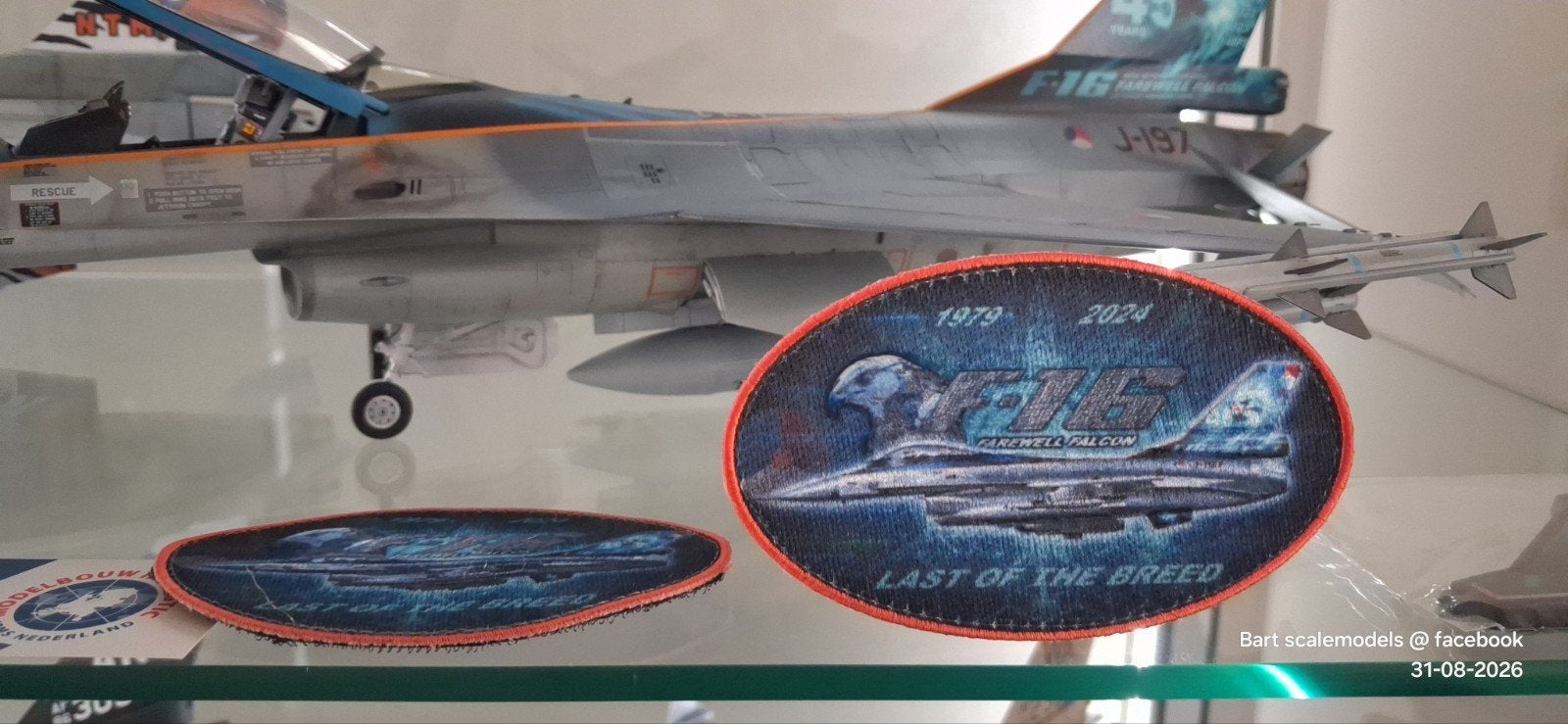 Farewell Falcon patch 2, Ophalen of Verzenden, Luchtmacht, Nederland, Embleem of Badge