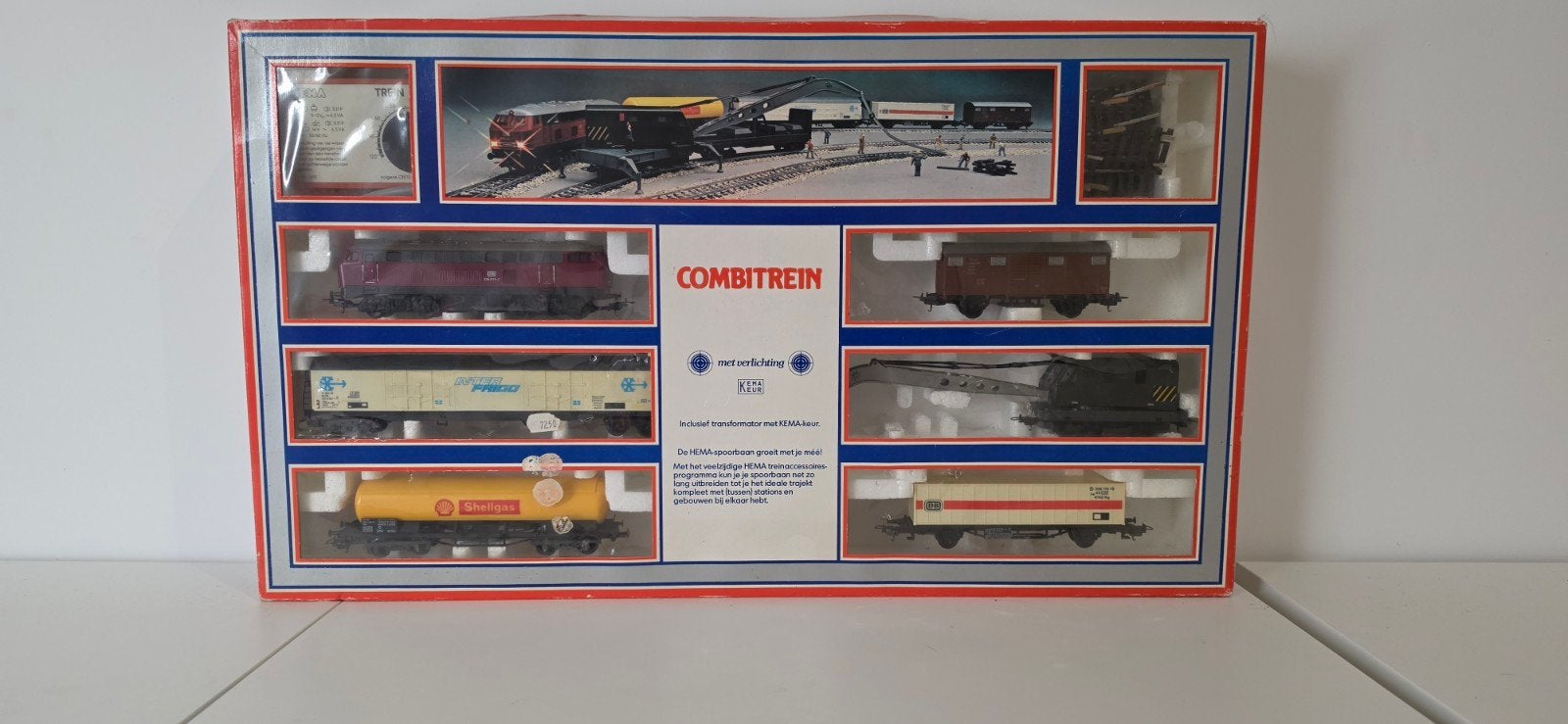 Hema Miniatuurtrein Treinset uit 1962-1982, Gelijkstroom of Wisselstroom, NS, Ophalen, Overige merken