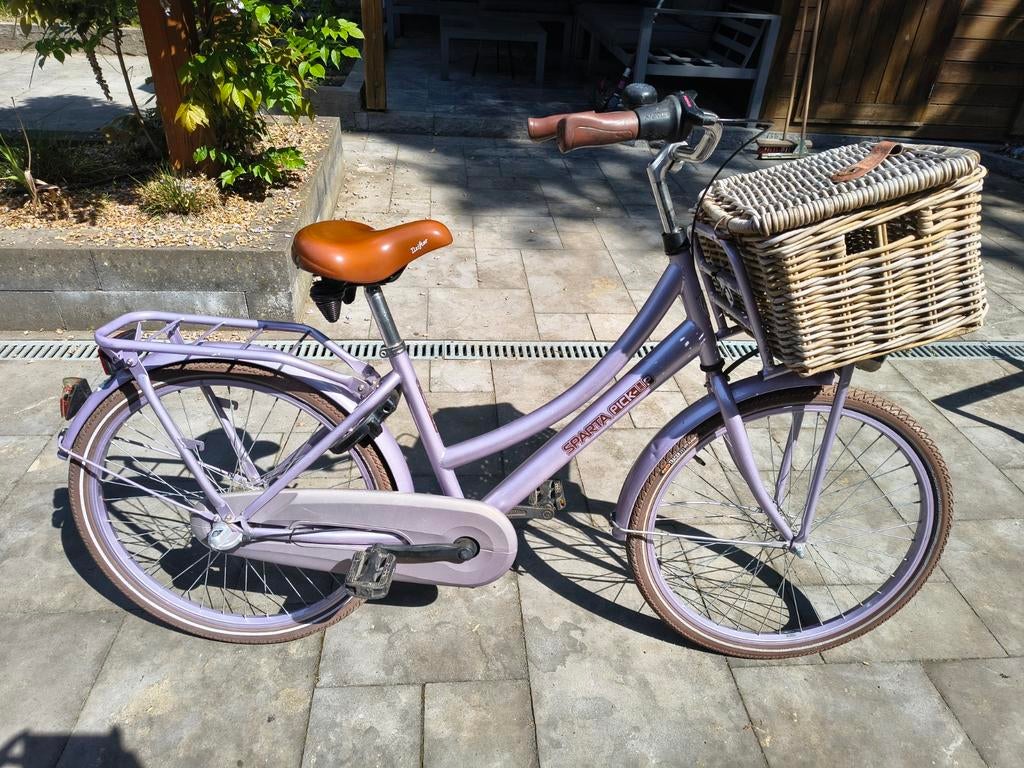 Sparta Pick-Up Meisjesfiets - Lavendelpaars met Mand, Fietsen en Brommers, Fietsen | Meisjes, Ophalen, Terugtraprem, Sparta, Gebruikt