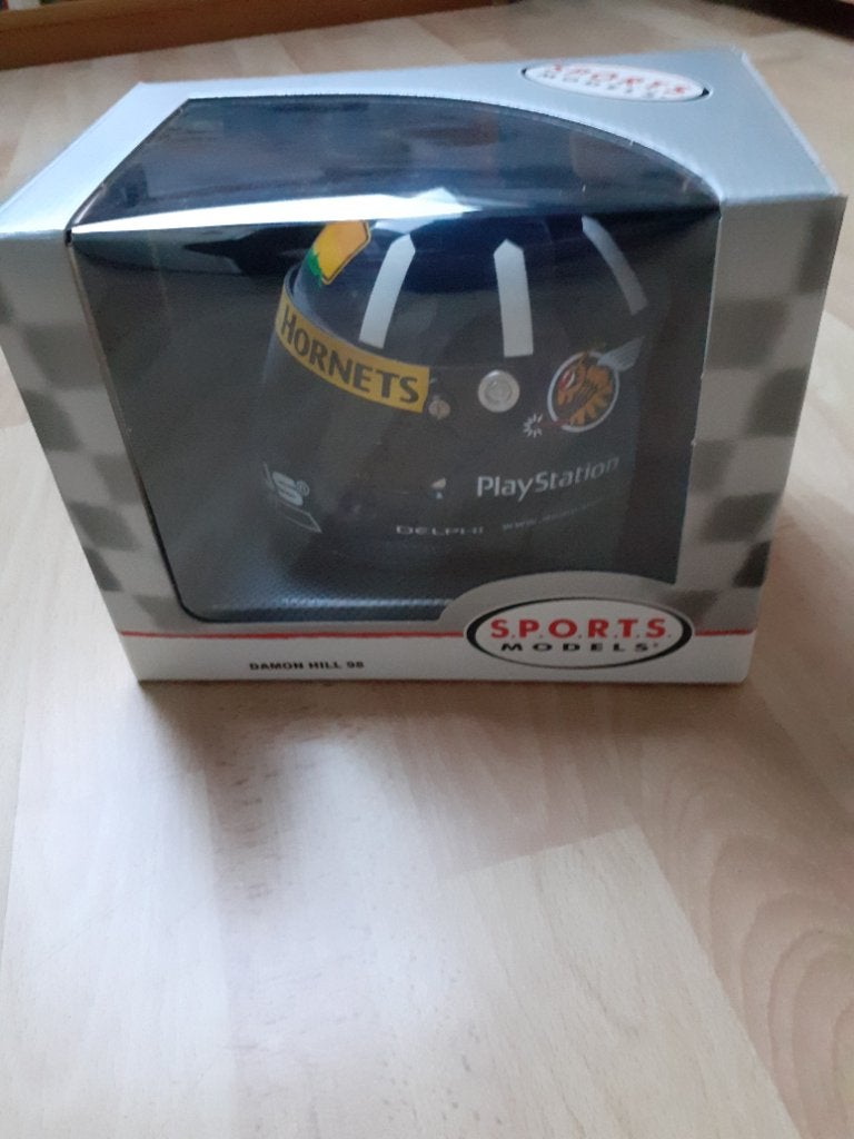 Sports Models Helmet Damon Hill 1:2, Verzamelen, Ophalen, Zo goed als nieuw, Formule 1