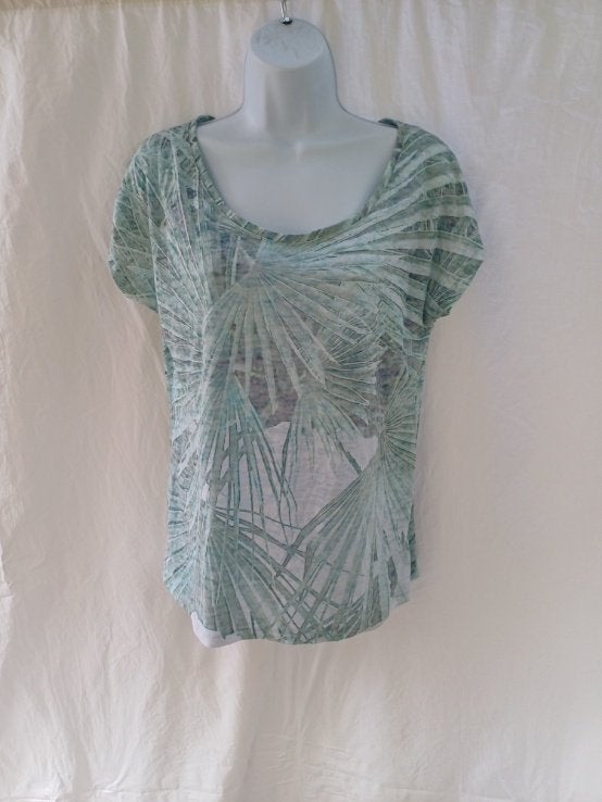 Grappig groenig damesshirt mt S merk Yessica, ., Ophalen of Verzenden, Zo goed als nieuw, Korte mouw