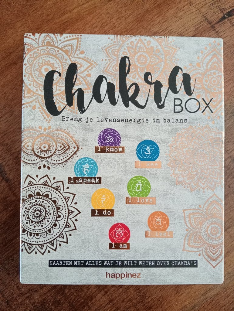 Happinez Chakra box, Ophalen of Verzenden, Zo goed als nieuw, Overige onderwerpen, Overige typen