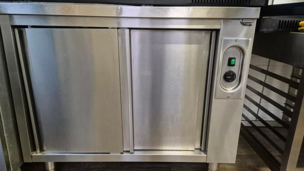 RVS Warmhoudkast met Schuifdeuren, Ophalen of Verzenden, Gebruikt