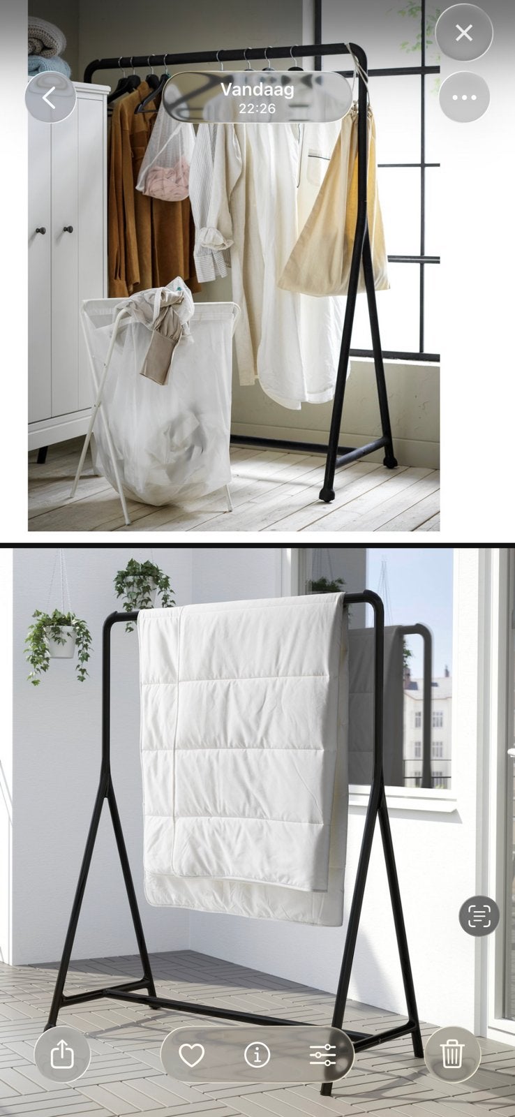 Kleding rek Ikea Turbo, Ophalen, Met wielen, Zo goed als nieuw