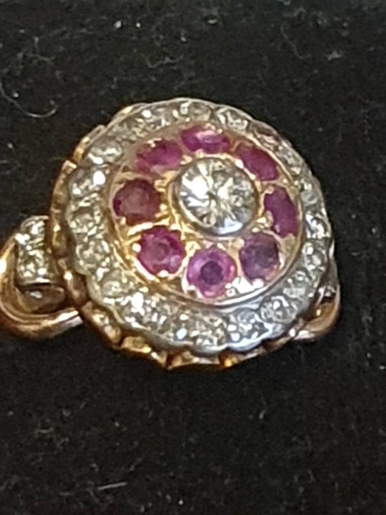 Waardevolle ring 14 kr 585 met 1,70 crt briljanten, Kleur F, Sieraden, Tassen en Uiterlijk, Ringen, 18 tot 19, Ophalen of Verzenden