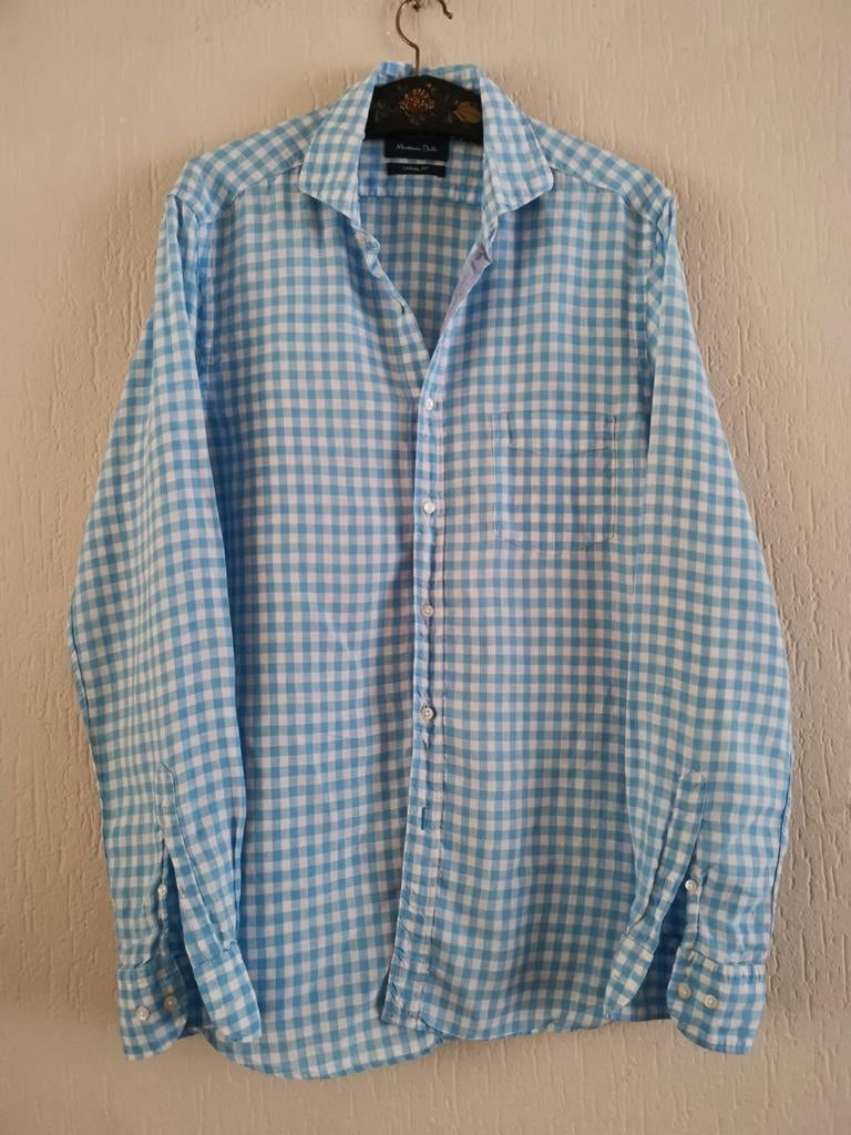 Massimo Dutti linnen overhemd L, Zo goed als nieuw, Halswijdte 41/42 (L), Massimo Dutti, Verzenden
