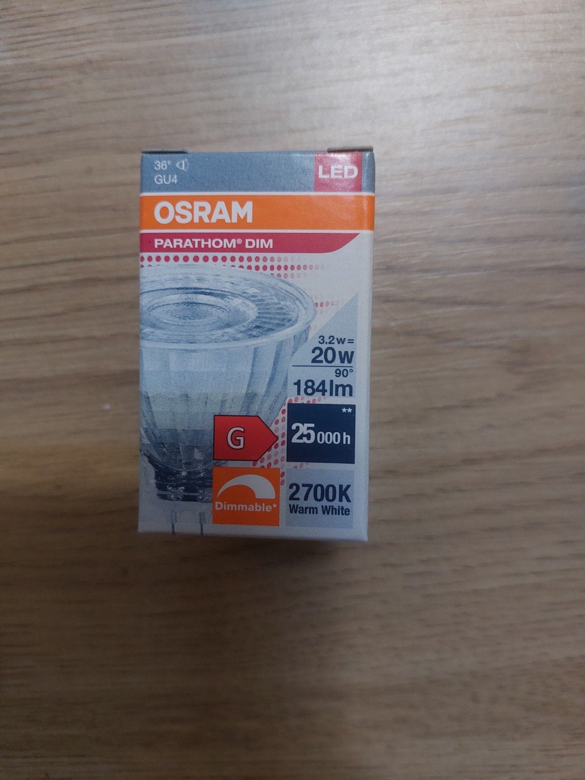 Osram led GU4 dimbaar 20W 2700K, Ophalen of Verzenden, E27 (groot), Led-lamp