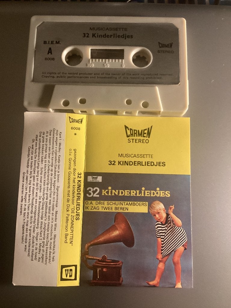 32 Kinderliedjes MC, Cd's en Dvd's, Cassettebandjes, Gebruikt, Kinderen en Jeugd, 1 bandje, Ophalen of Verzenden