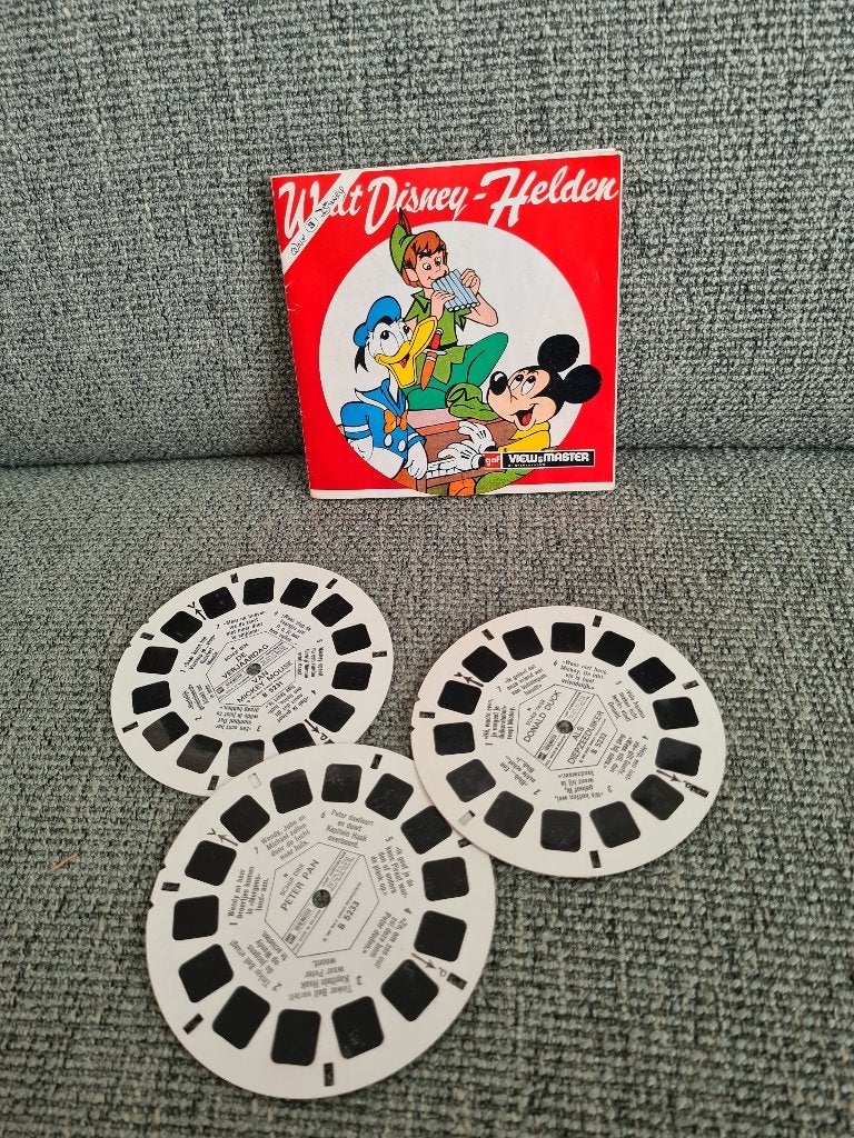 Viewmaster view master vintage schijfjes walt disney helden, Gebruikt, Verzenden, Nvt, Nvt
