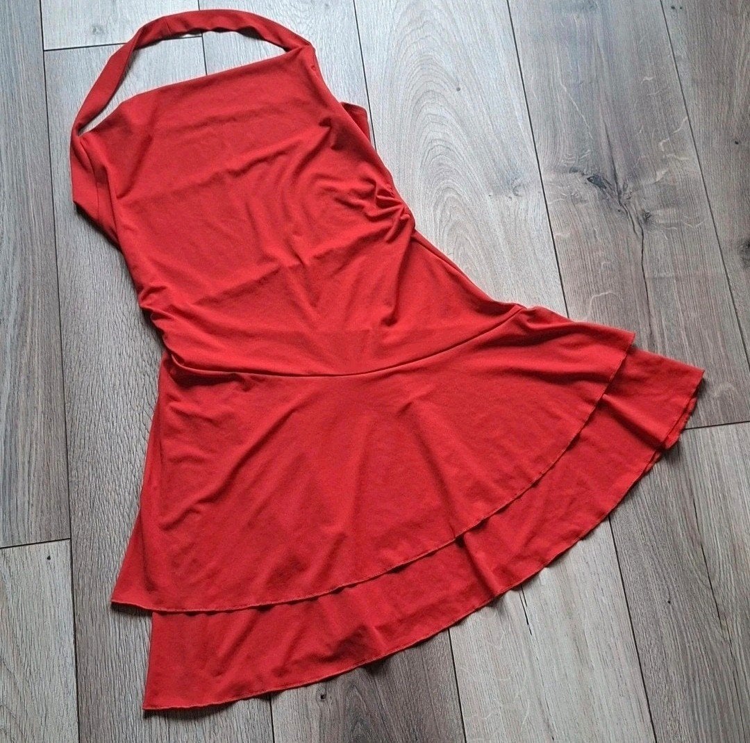 HALTERJURK rood S/M🙂, Nieuw, Ophalen of Verzenden, Maat 36 (S), Boven de knie